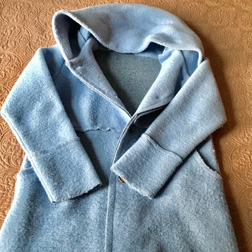🇮🇹Wool Light Blue Coat MADE IN ITALY Size M-S🌟